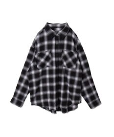 WEGO フリンジチェックBIGネルシャツ