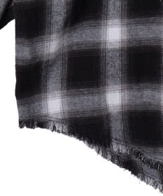 WEGO フリンジチェックBIGネルシャツ