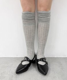 WEGO ゆるクシュ切替リブムジニーハイソックス