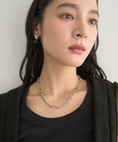 YECCA VECCA 3連チェーンMIXネックレス