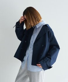 YECCA VECCA レースMIXショートトレンチコート