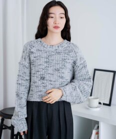 WEGO ミックスブークレ2WAYカーディガン