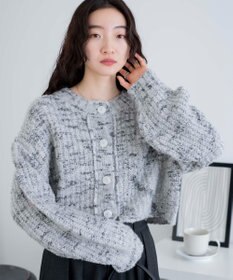 WEGO ミックスブークレ2WAYカーディガン
