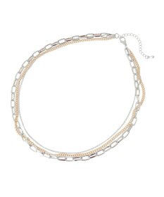 YECCA VECCA 3連チェーンMIXネックレス