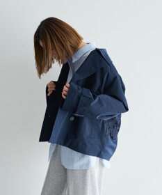 YECCA VECCA レースMIXショートトレンチコート