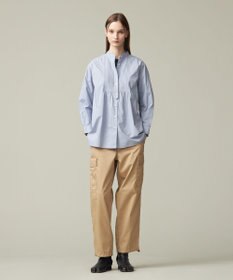 J.PRESS YORK STREET 【WOMEN】コットンタイプライター バンドカラーブラウス