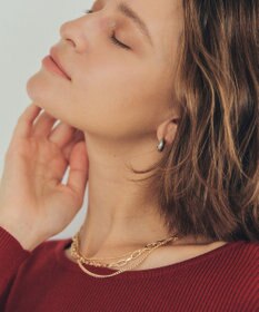 YECCA VECCA 3連チェーンMIXネックレス