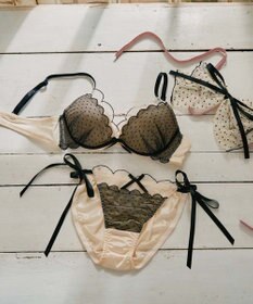 San-ai Resort（三愛水着楽園） シアードットチュール　ブラジャー＆ショーツセット【northerly】