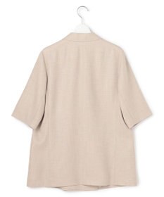 23区 【先行予約】リネンライクグロッシー ハーフスリーブ ダブル ジャケット