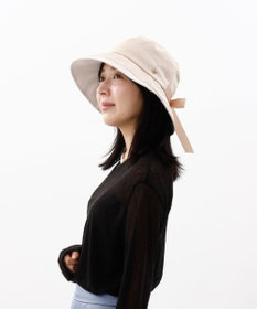 AURORA 【 LANVIN COLLECTION（ランバン コレクション） 】グログランリボンキャペリンハット