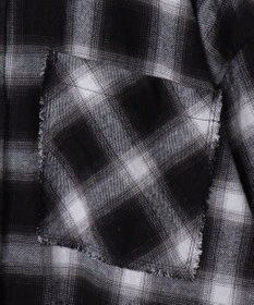 WEGO フリンジチェックBIGネルシャツ