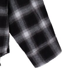 WEGO フリンジチェックBIGネルシャツ