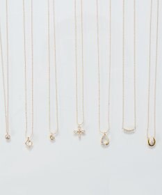 Phoebe 【金属アレルギー対応】スパークルドットビジューネックレス/ニッケルフリー ゴールド