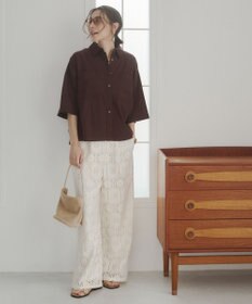 WEGO 【ANGIE VINTAGE】キャンブリックボイルオーバー半袖シャツ