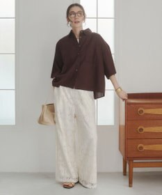 WEGO 【ANGIE VINTAGE】キャンブリックボイルオーバー半袖シャツ