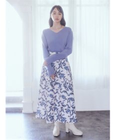 earth music&ecology バックレースアップスカート