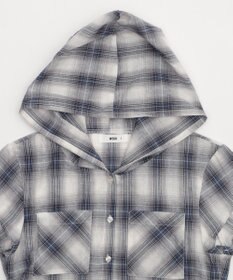 WEGO フードチェックコンパクトシャツ