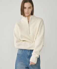 GRACE CONTINENTAL 畦zipニットトップ