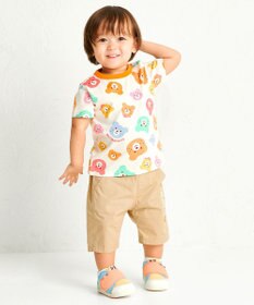 MIKI HOUSE HOT BISCUITS 【80-120cm】カラフルビーンズ 総柄半袖Tシャツ