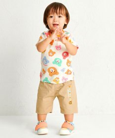 MIKI HOUSE HOT BISCUITS 【80-120cm】カラフルビーンズ 総柄半袖Tシャツ