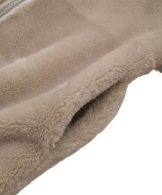 earth music&ecology 【リバーシブル】ノーカラーフェイクムートンコート