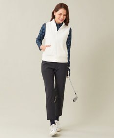 23区GOLF 【WOMEN】ストレッチモール リバーシブル ベスト 1着で2着分のお得感 温度調節に◎