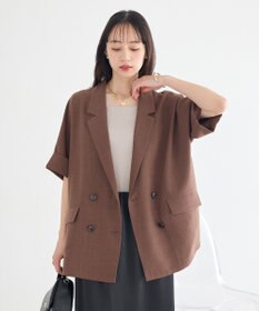 earth music&ecology 【セットアップ対応】リネンライクダブルジャケット