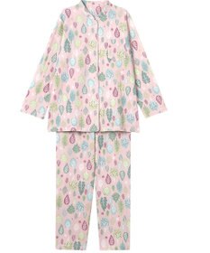 Wing パジャマ 長袖 長ズボン 綿混(本体) あったか レディース EP6012 ウイング／ワコール