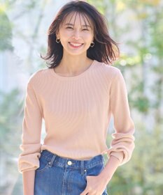 ANY パフスリーブリブニット