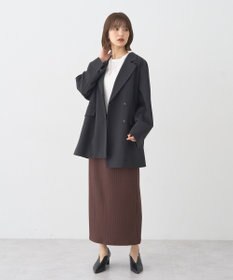 earth music&ecology 【コットン混】カットリブナロースカート