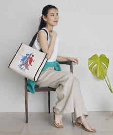 TOPKAPI 【Breath TOPKAPI】サヴィニャック × Breath TOPKAPI アート プリント オーガニックキャンバス トート バッグ