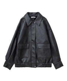 Green Parks ・ＥＬＥＮＣＡＲＥ　ＤＵＥ　合皮ステンカラーブルゾ