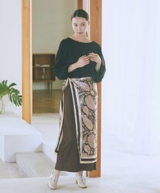 earth music&ecology 【コットン混】カットリブナロースカート