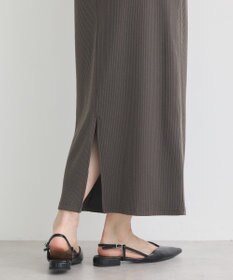 earth music&ecology 【コットン混】カットリブナロースカート