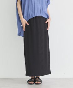 earth music&ecology 【コットン混】カットリブナロースカート