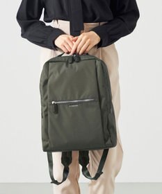 LA BAGAGERIE コーデュラ×リサイクルレザー　スクエアリュックサック