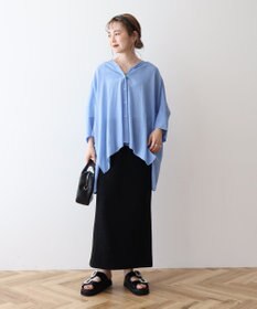 AMERICAN HOLIC 【接触冷感】Ｖネックシアー半袖ＢＩＧシャツ