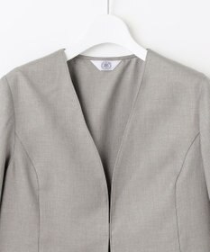 J.PRESS LADIES 【セットアップ対応・洗える・UVケア・速乾】 OXIJEWELストレッチ ノーカラー ジャケット