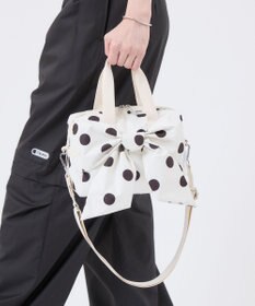 LeSportsac LG BOW SM SATCHEL/ノワールポルカドットスナイデル