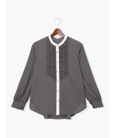 Te chichi フロントフリルバイカラーブラウス