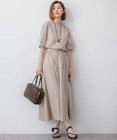 23区 S 【洗える】シルエットスムースコンビ バックフレア カットソー