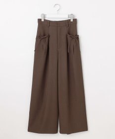 Feroux リボンディテール セミワイドパンツ