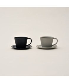 PRESENTERS ROOM 作山窯 / Sara Coffee Cup & Saucer カップ＆ソーサー ペア 木箱入り（Navy・Gray）