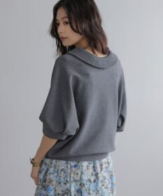 組曲 S 【加藤ローサさん着用 / 前後着用可】スムースストレッチロールネック ニット