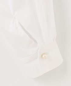 組曲 【洗える】C/Nyブロードノーカラー シャツ