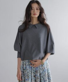 組曲 S 【加藤ローサさん着用 / 前後着用可】スムースストレッチロールネック ニット