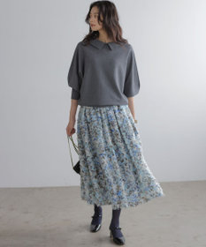 組曲 S 【加藤ローサさん着用 / 前後着用可】スムースストレッチロールネック ニット