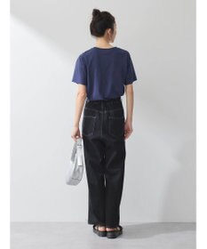 earth music&ecology 襟パール刺繍ロゴＴシャツ