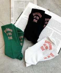 WEGO バックロゴリブソックス