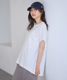 ANY L 【汗ジミ防止加工】シルケットスムースバックギャザーチュニック